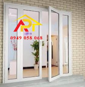 CỬA ĐI 4 CÁNH MÀU TRẮNG - CÁNH TO + NHỎ T05