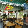MÁI BẠT XẾP NHÀ HÀNG M01