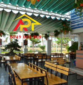 MÁI BẠT XẾP NHÀ HÀNG M01