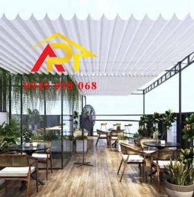 MÁI BẠT XẾP QUÁN CAFE M01