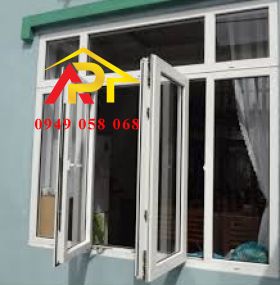CỬA SỔ 2 CÁNH MÀU TRẮNG - KẾT HỢP VÁCH KÍNH S03