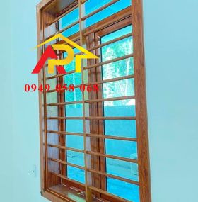 CỬA SỔ VÂN GỖ - HỆ BẢN LỚN AP7