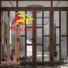 CỬA ĐI 4 CÁNH VÂN GỖ - CHIA Ô VG01