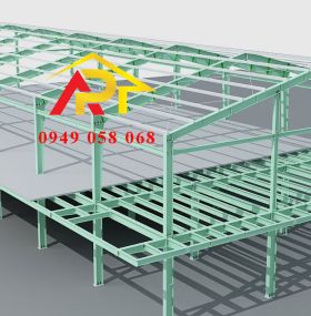 KẾT CẤU THÉP NHÀ XƯỞNG M03