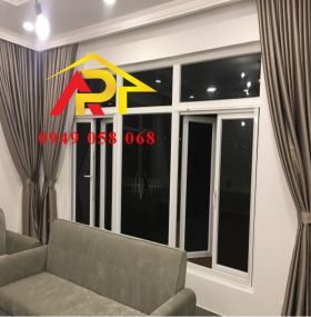 CỬA SỔ 2 CÁNH MÀU TRẮNG - KẾT HỢP VÁCH KÍNH S05